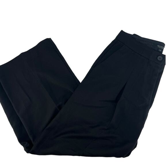 ALL SAINTS Relaxed Fit Wide Leg Pants Black High rise Women's Size 6 - Picture 6 of 9